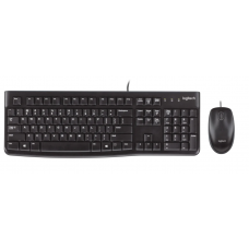 Kit de teclado y mouse LOGITECH Media Combo MK120, Estándar, Negro, 1000 DPI